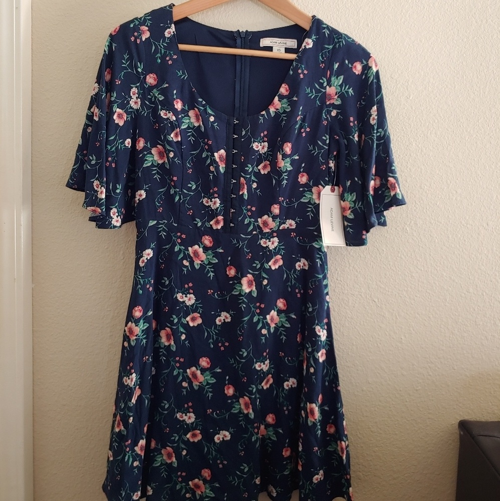 Adam Levine floral skater dress